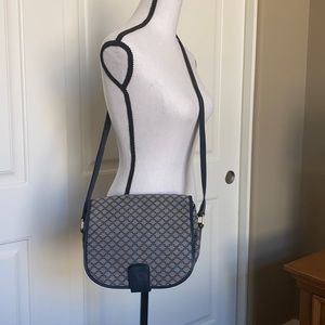 Vintage Celine Monogrammed Jaquard Crossbody Bag